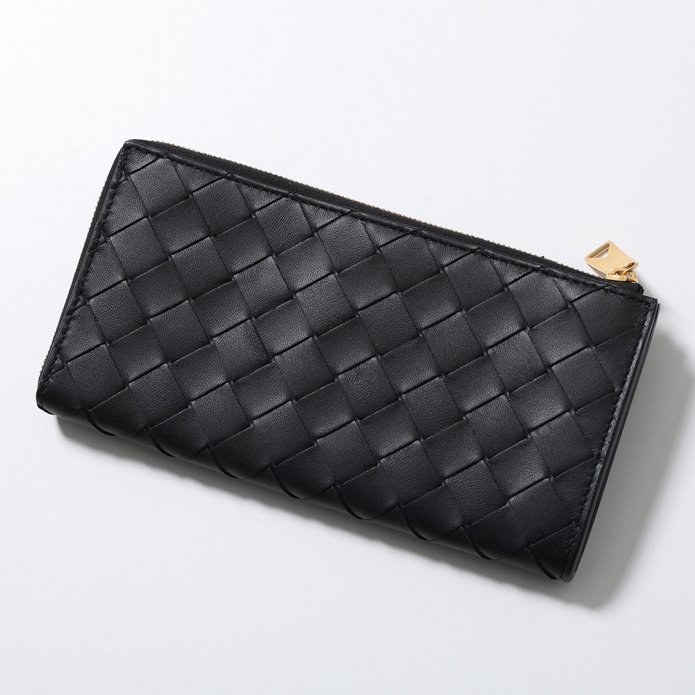 BOTTEGA VENETA L shaped zipper long wallet Intrecciato Leather